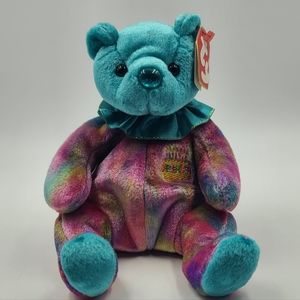 Ty December Turquoise Birthday Bear Beanie Babies Baby Collection With Tags
